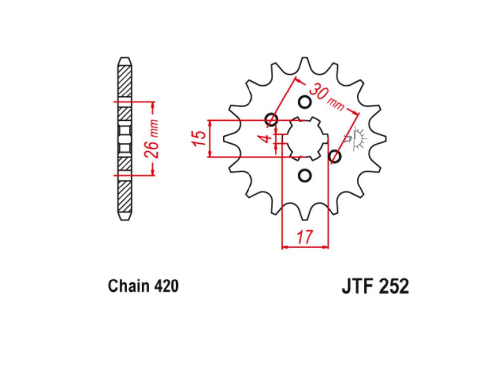 Kettenritzel 12Z 420 Kettenmax