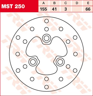 TRW Lucas Bremsscheibe vorn MST 250 mit ABE passend für Piaggio 50 Zip Base Bj. 95-96