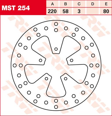 TRW Lucas Bremsscheibe vorn MST 254 mit ABE passend für Gilera FXR 180 Runner SP Bj. 99-