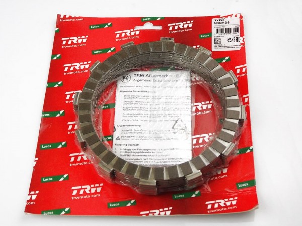 TRW Lucas Kupplungslamellenset (9 st.) MCC212-9 passend für Kawasaki GPZ 1100 / ZZR 1100 / ZZR 1200