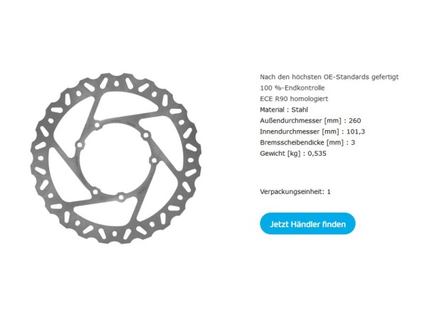 TRW Lucas Bremsscheibe MST281EC passend für Honda CRF 250 R / CRF 450 R