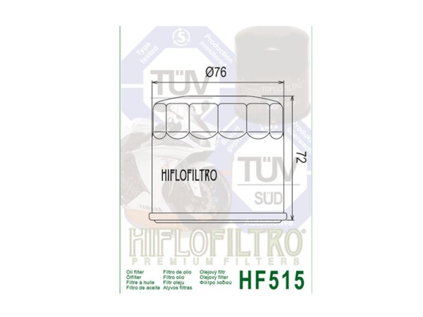 hiflo Ölfilter HF515 Motorradölfilter passend für Royal Enfield