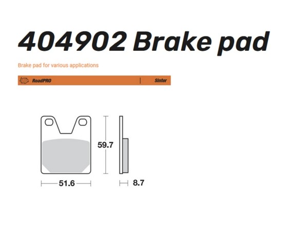 Moto-Master Bremsbelag Sinter hinten - 404902