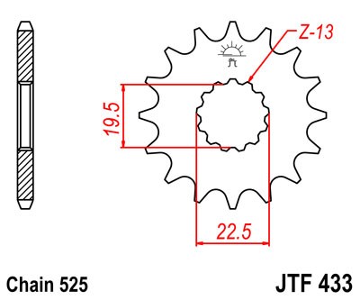 Kettenritzel 14 15 16 Zähne - (525) passend für Suzuki TS250 / GSF400