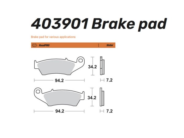 Moto-Master Bremsbelag organisch / Sinter vorn - 403901 403904