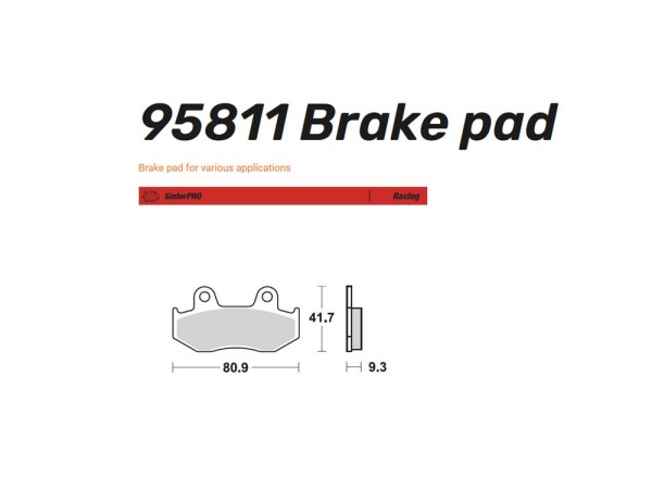 Moto-Master Bremsbelag Sinter Racing hinten - 95811