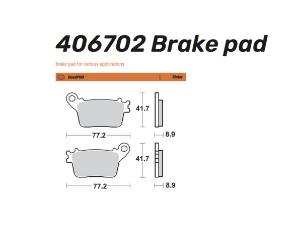 Moto-Master Bremsbelag Sinter Pro Road hinten - 406702