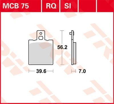 MCB75LF: Lucas-TRW/SBS Hinterrrad Standardbelag (Carbon-Keramik)