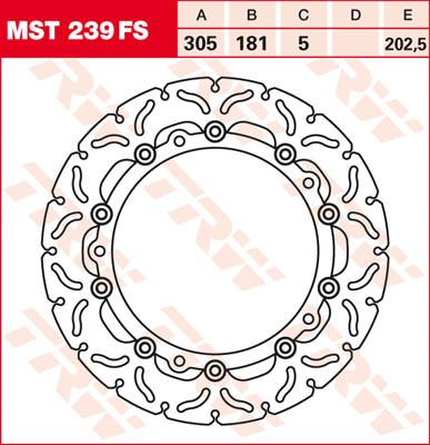 TRW Lucas Bremsscheibe vorn MST239FS mit ABE passend für BMW R 1200 C Bj. 01-05