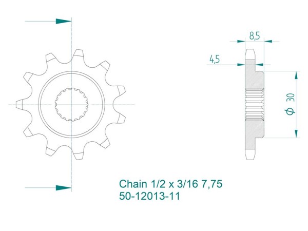 Kettenritzel 10 11 Zähne - (420) passend für KTM SX 50 (Bj.24-)