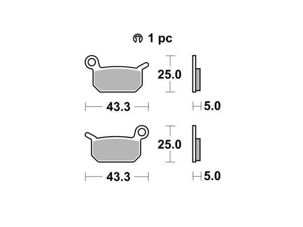 Brembo Bremsbelag vorn 07GR70SD SX passend für KTM 50 GasGas 50