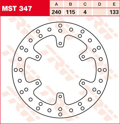 TRW Lucas Bremsscheibe hinten MST 347 mit ABE passend für Yamaha YZ 426 F Bj. 00