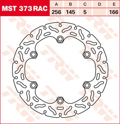 TRW Lucas Racing Bremsscheibe hinten MST 373 RAC passend für Honda XL 1000 VA Varadero ABS Bj. 03-