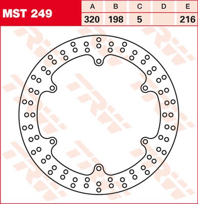 TRW Lucas Bremsscheibe vorn MST 249 mit ABE passend für Yamaha XJ 600 Diversion Bj. 94-