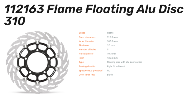 Moto-Master Bremsscheibe Floating-Alu Flame-Racing-Serie vorne passend für Suzuki - 112163